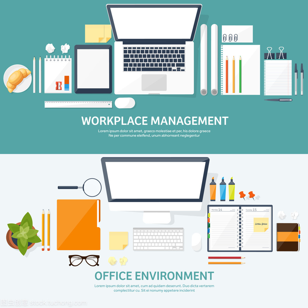 现代工作场所中的材料与工具融合 从文书办公到创意设计